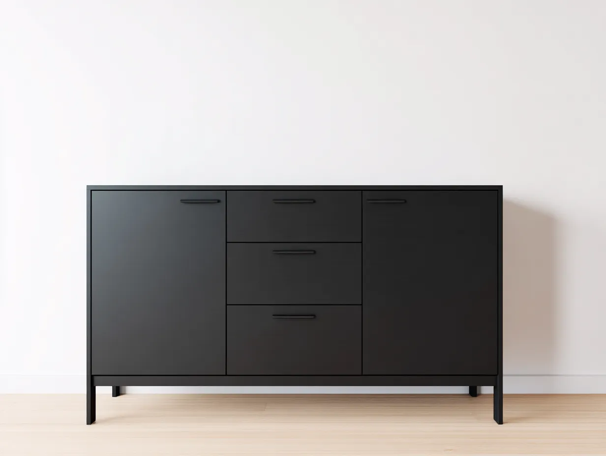 Mobile ingresso-MDF-172x46x72 cm-Nero-Stile moderno-Oakgetden