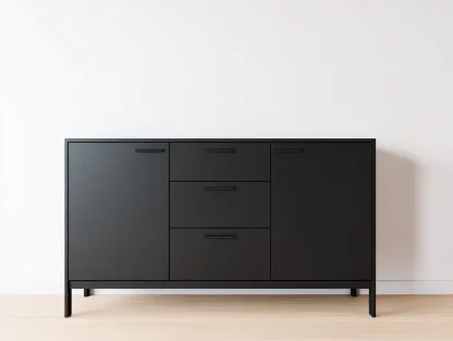 Mobile ingresso-MDF-172x46x72 cm-Nero-Stile moderno-Oakgetden