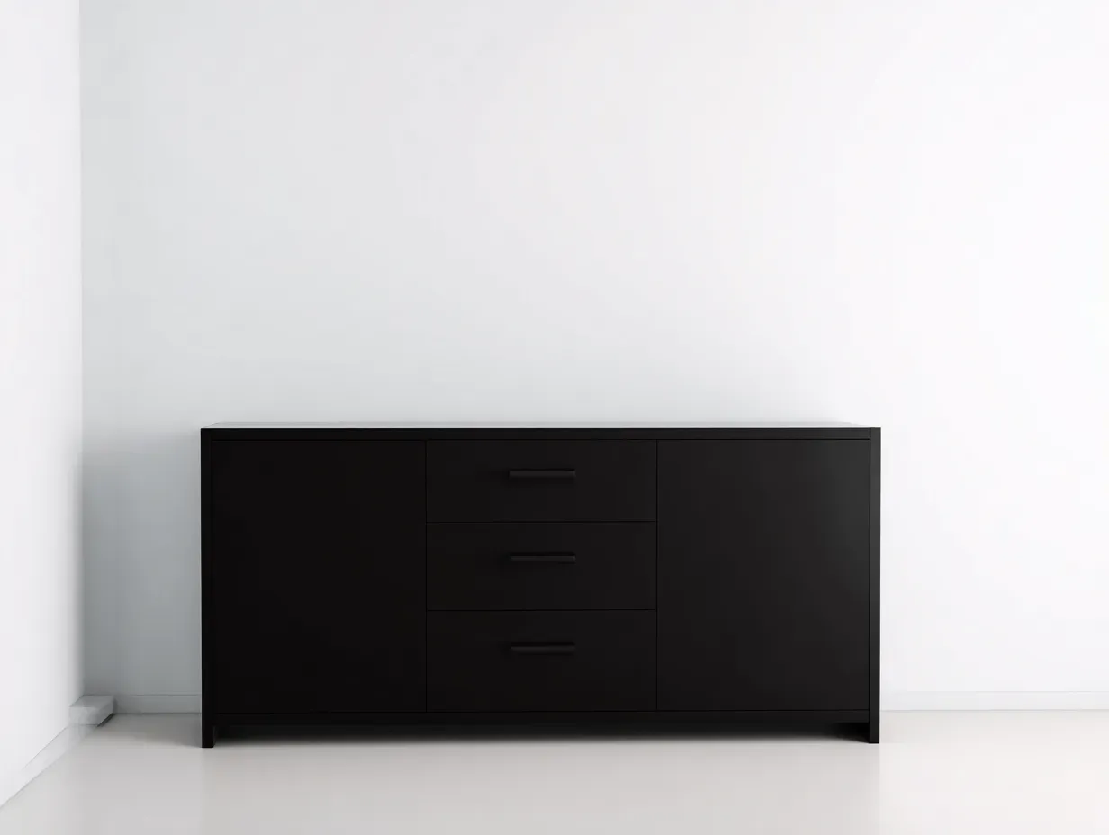 Mobile ingresso-MDF-168x44x68 cm-Nero-Stile moderno-Oakgetden