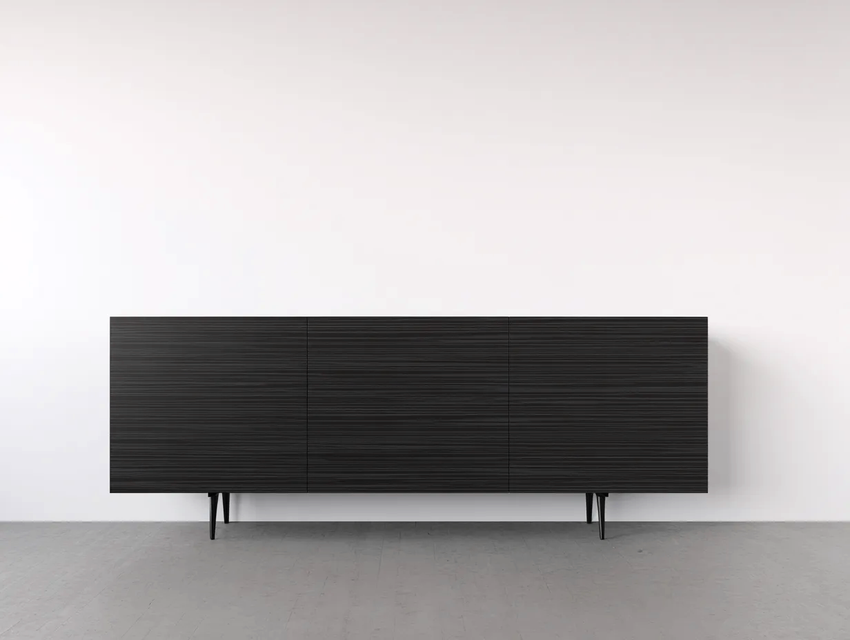 Dielenschränke - Holz-Metall - 178x45x75 cm - Schwarz - Modernes Design-Nestuppad