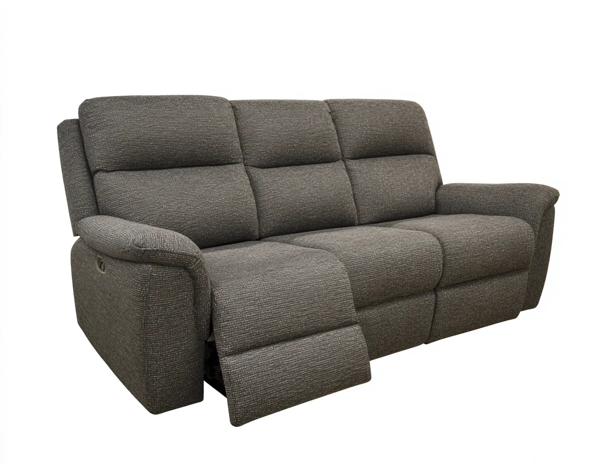 Divano reclinabile - Tessuto - 192x95x101 cm - Grigio scuro - Stile moderno-Craftuphaus