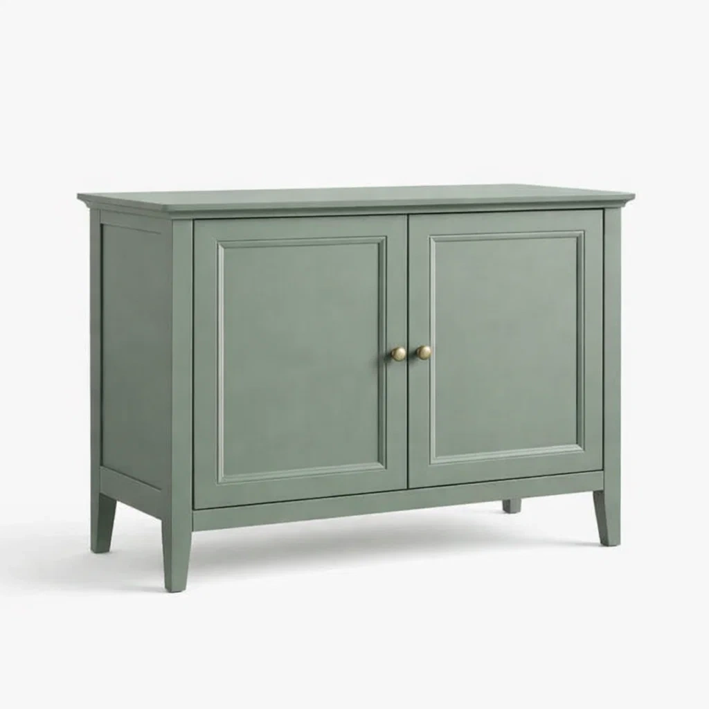 Buffet en bois avec deux portes vert-dreamsnugz