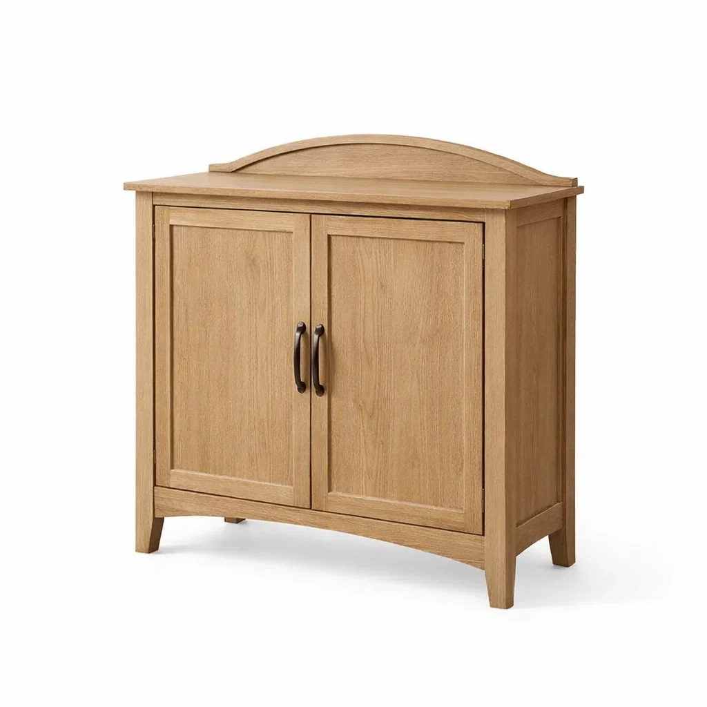 Buffet en chêne avec portes 80x40x90 cm-dreamsnugz