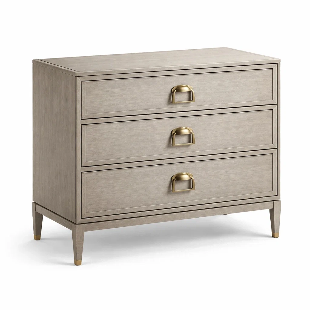 Bois Commode avec Poignées Dorées-dreamsnugz