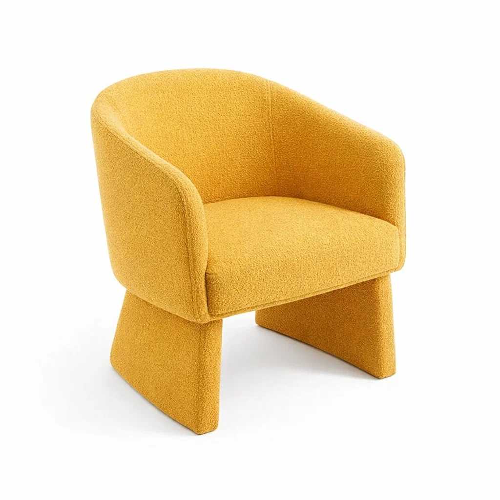 Tissu Bouclé Jaune Fauteuil-dreamsnugz