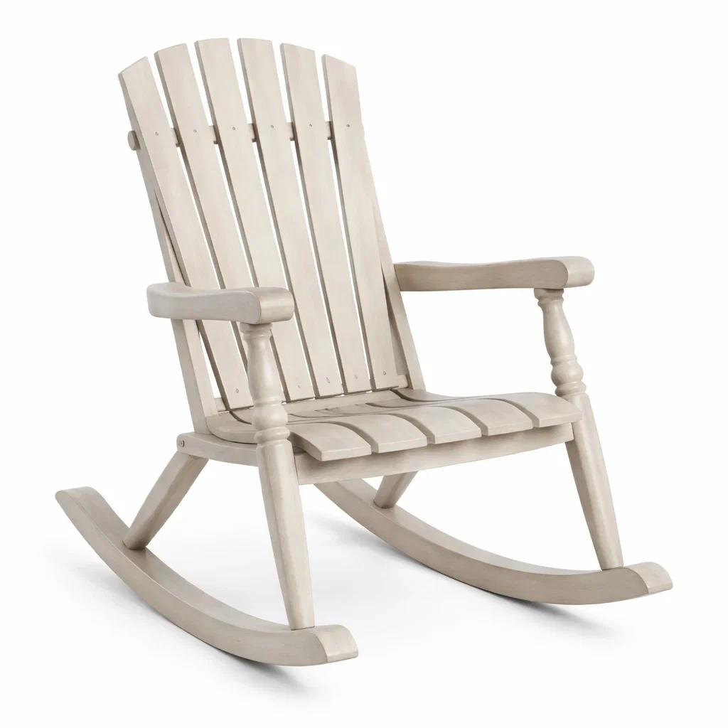 Bois d’Acacia Blanc Fauteuil à bascule-dreamsnugz