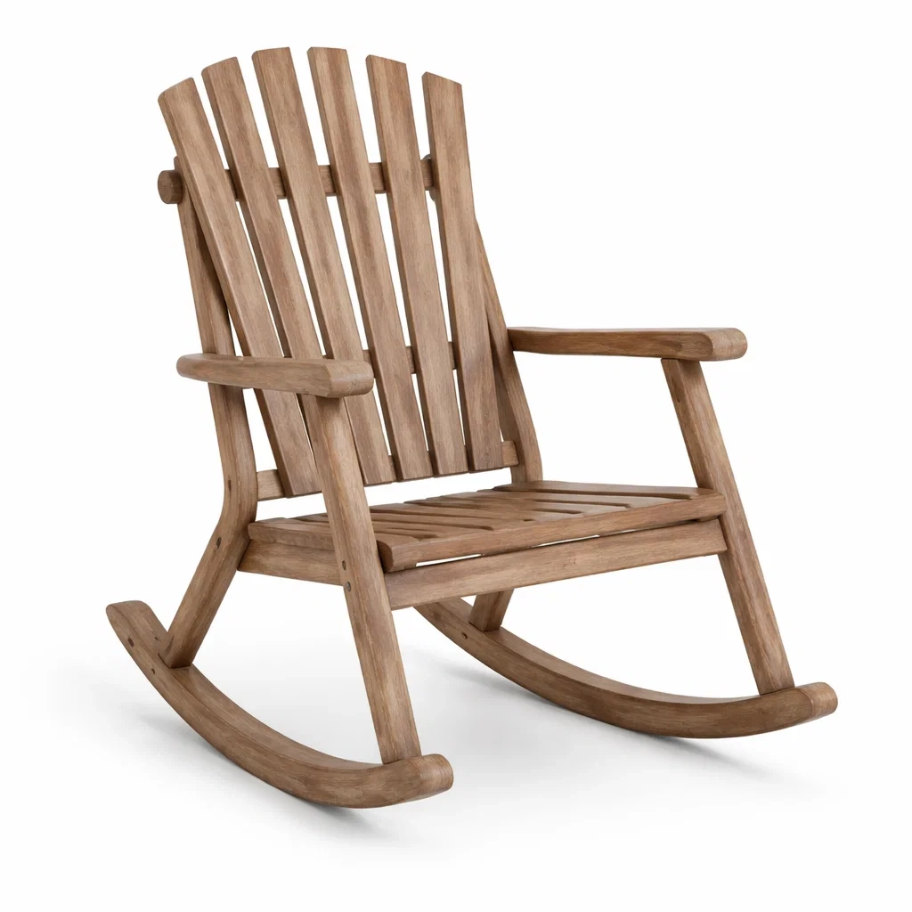 Bois de Teck Fauteuil à bascule-dreamsnugz