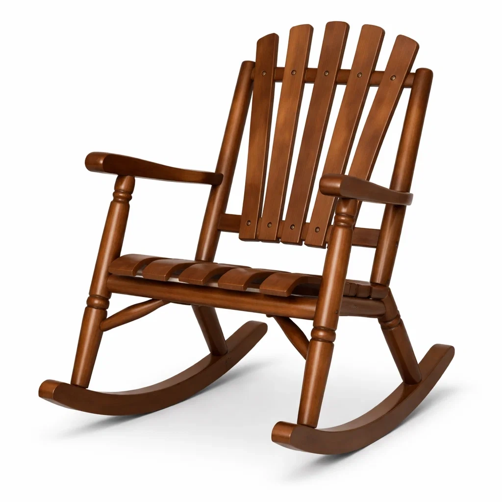 Bois Massif Brun Fauteuil à bascule-dreamsnugz