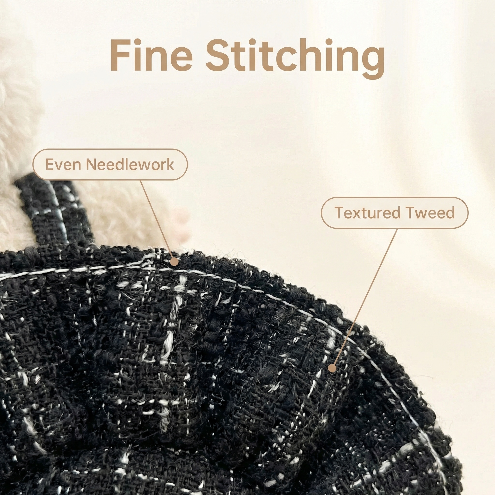 17CM Doll Clothes Set – Black Dress with Bow Headband, Perfect Gift for Mini Dolls