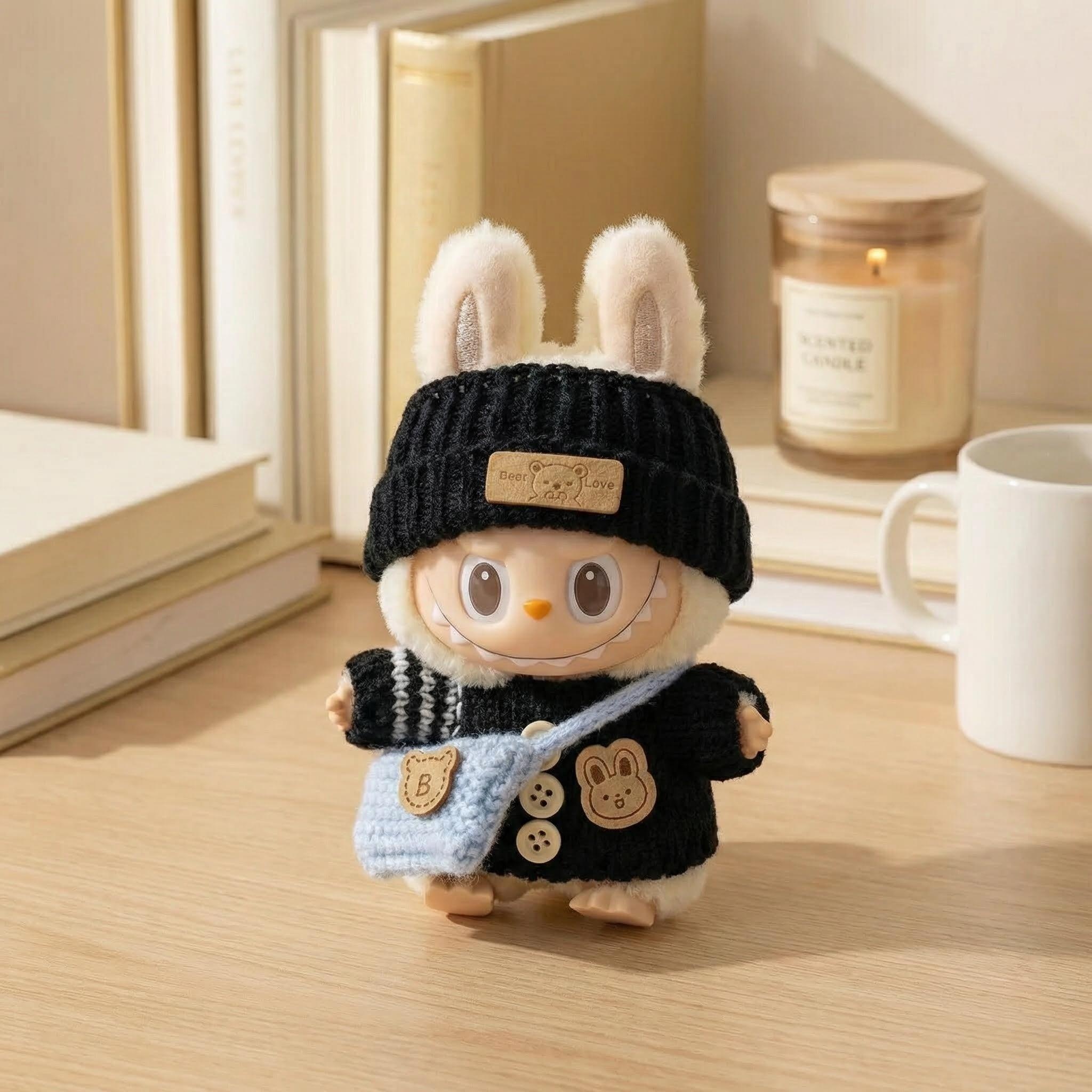 Cute Knit Outfit Set for 17cm Dolls | Handmade Doll Clothes