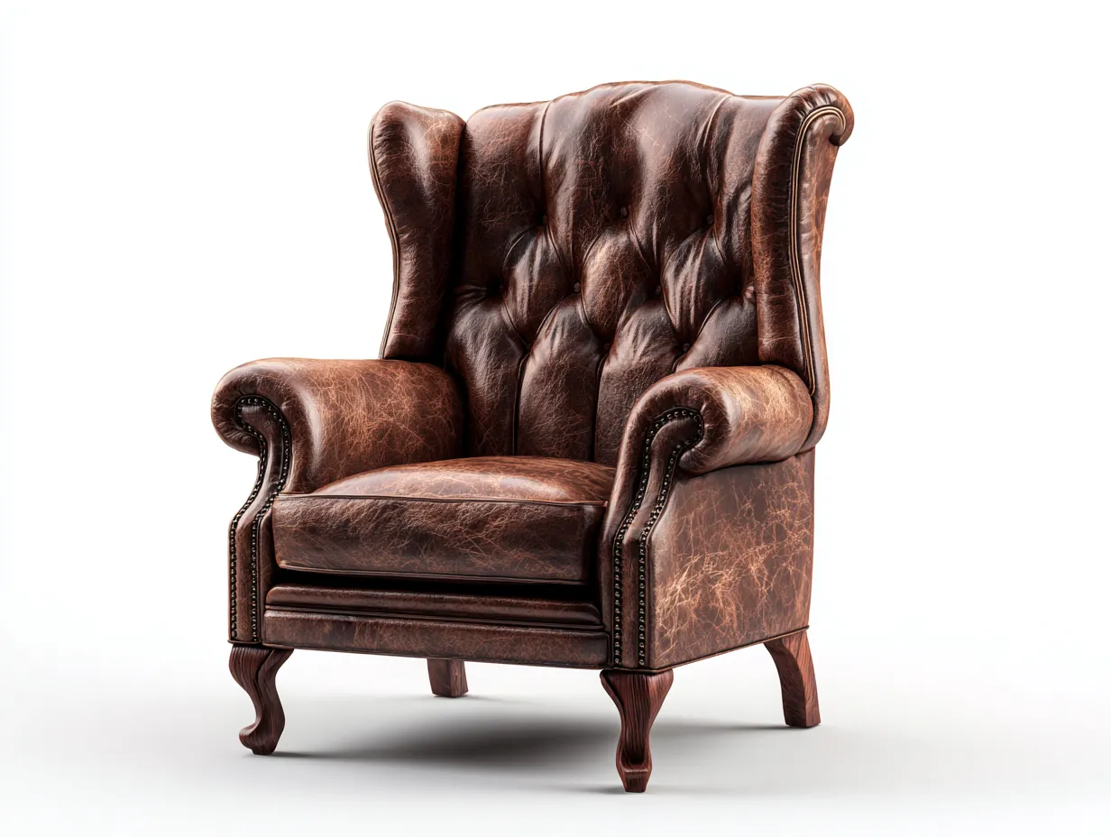 Poltrona in pelle-pelle-89x84x104 cm-marrone-stile classico-Luxegetlab