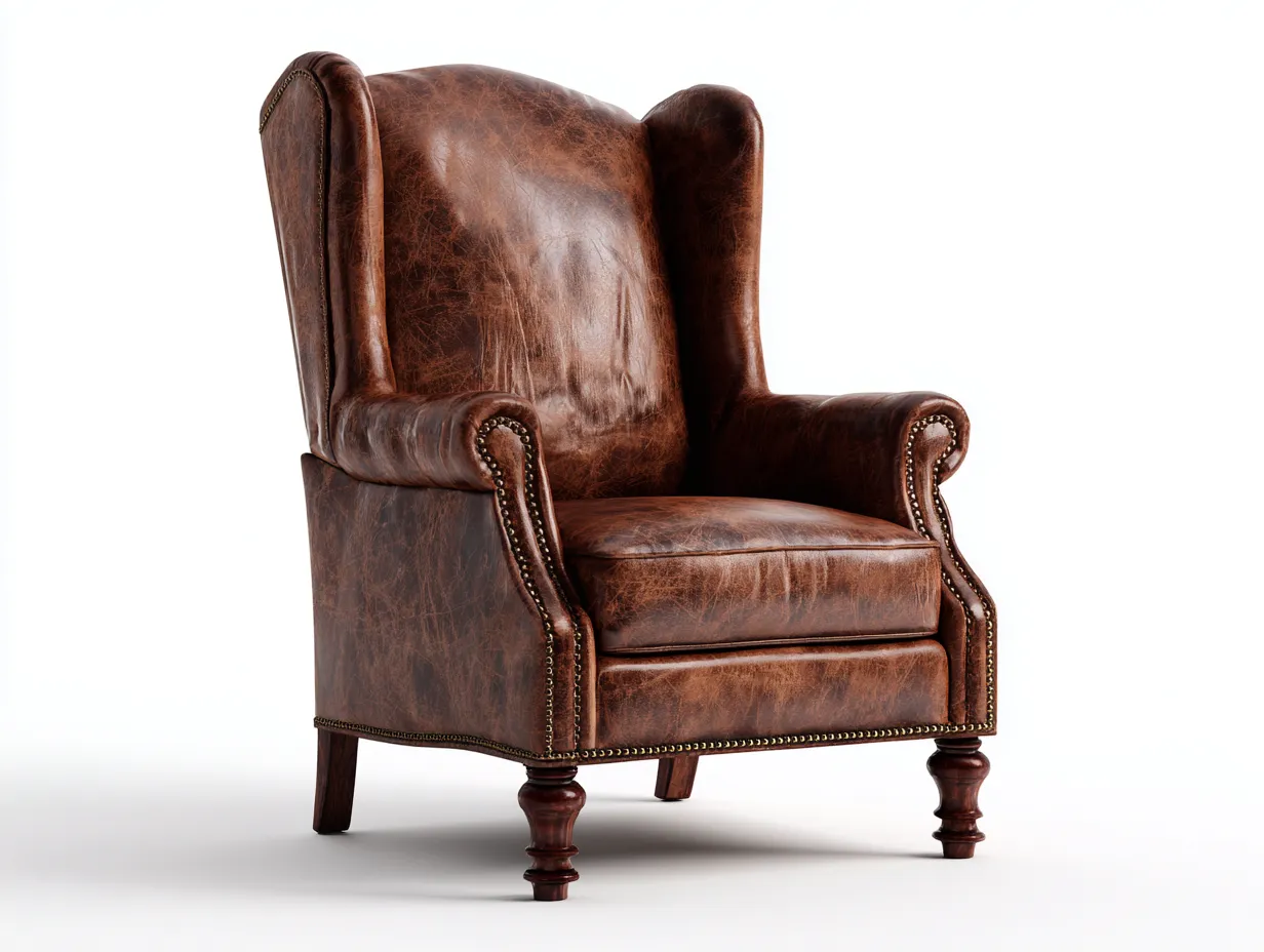 Poltrona in pelle-pelle-87x83x102 cm-marrone-stile classico-Luxegetlab