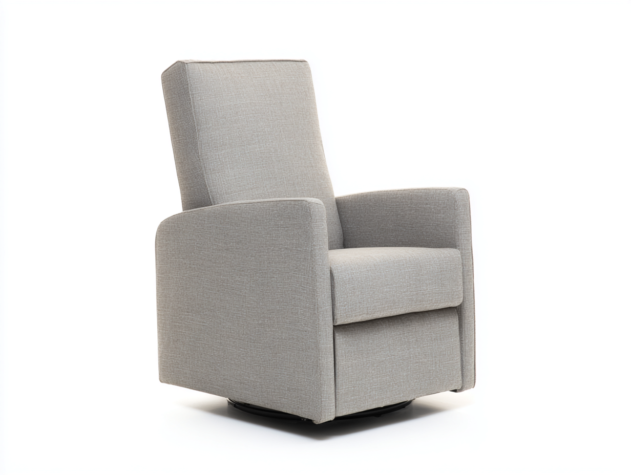 Fauteuil relax - revêtement tissu - 90x88x105 cm - gris clair - usage salon - fonction détente-Nestmyhaus