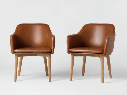 Chaise de salle à manger revêtement effet cuir 58x62x81 cm - marron - style intemporel-Nestmyhaus