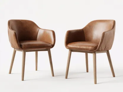 Chaise de salle à manger revêtement effet cuir 58x62x80 cm - marron - design contemporain-Nestmyhaus