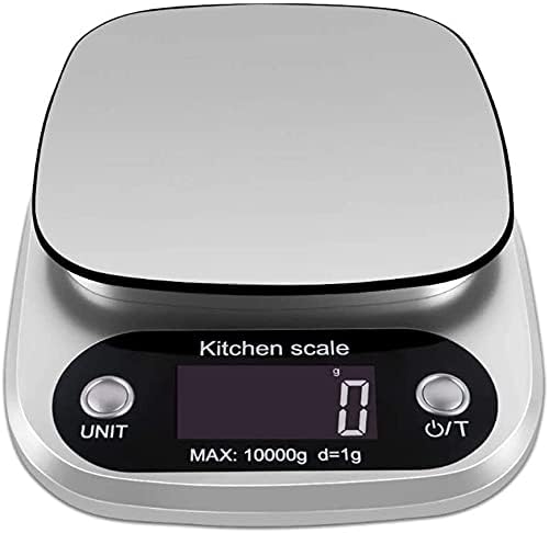 ZJFHEYUO Balances de Cuisine numériques, Surface de pesée en Acier Inoxydable, 10 kg, Haute précision, pour la Maison, Les Aliments, la pâtisserie, Les médicaments-Oakmypad