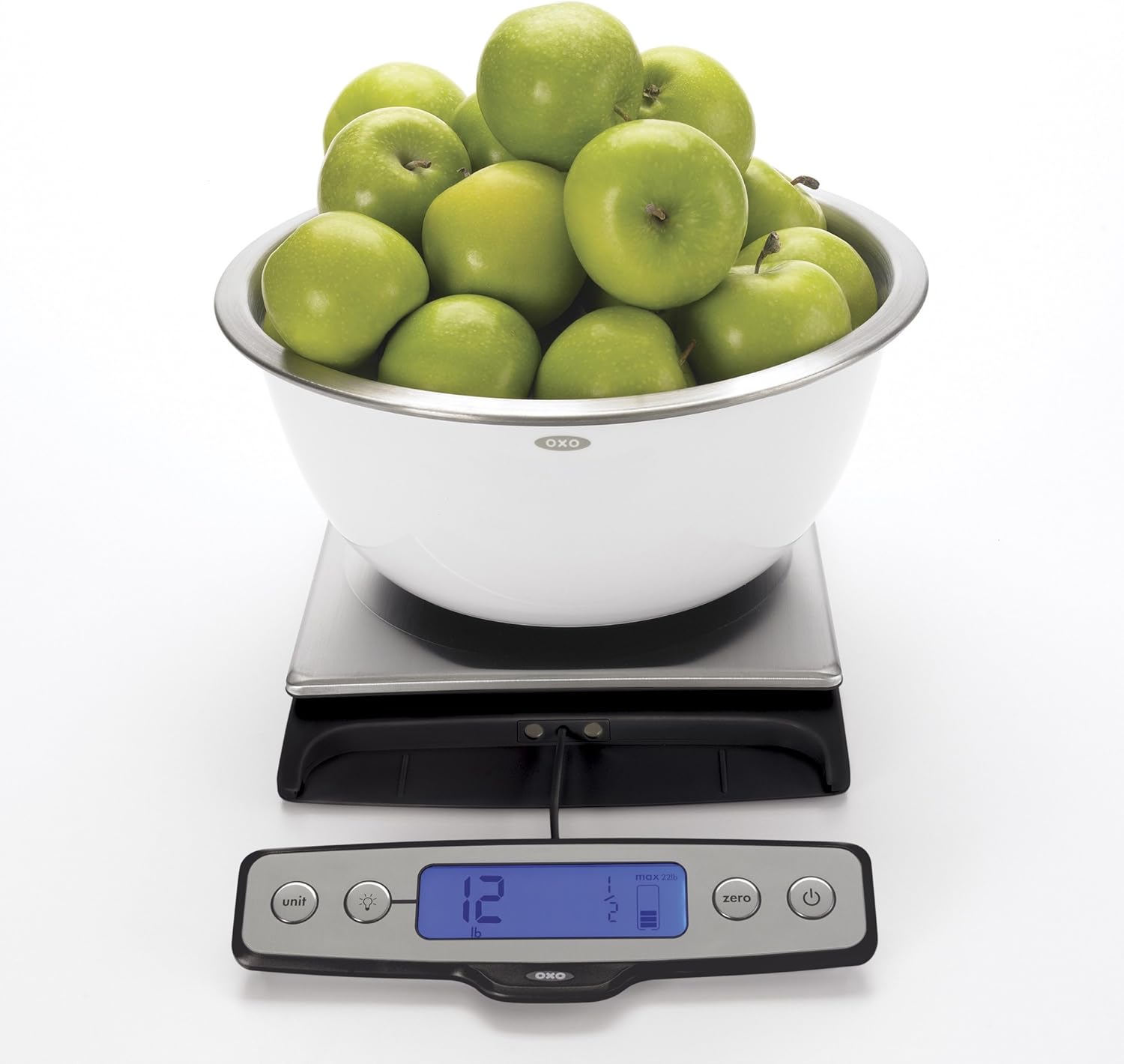 OXO Good Grips Balance alimentaire en acier inoxydable avec écran extractible 10 kg-Oakmypad