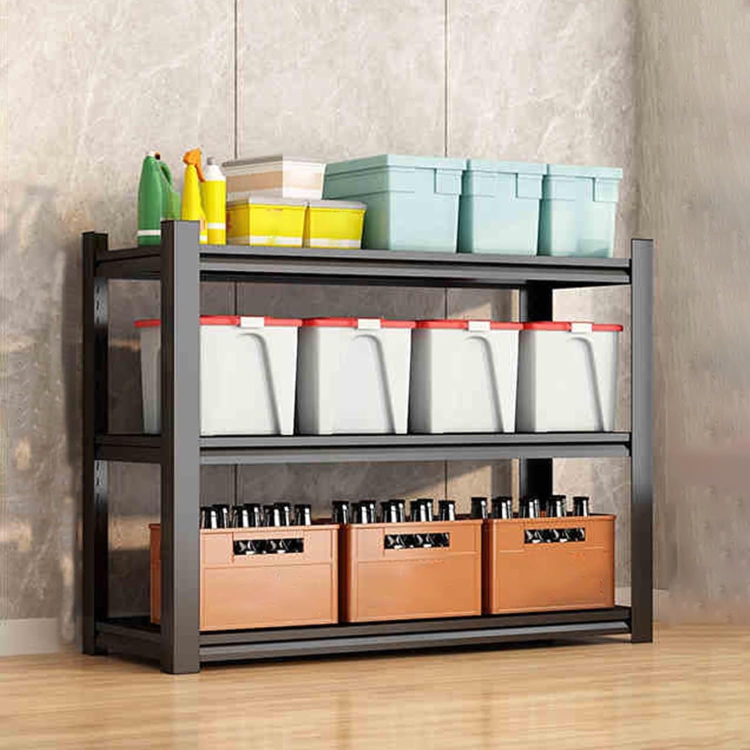 Étagères en métal durable pour économiser de l'espace pour l'organisation du garage et de la cuisine, parfaites pour les besoins de rangement à la maison et pour maximiser l'efficacité de l'espace-Oakmypad