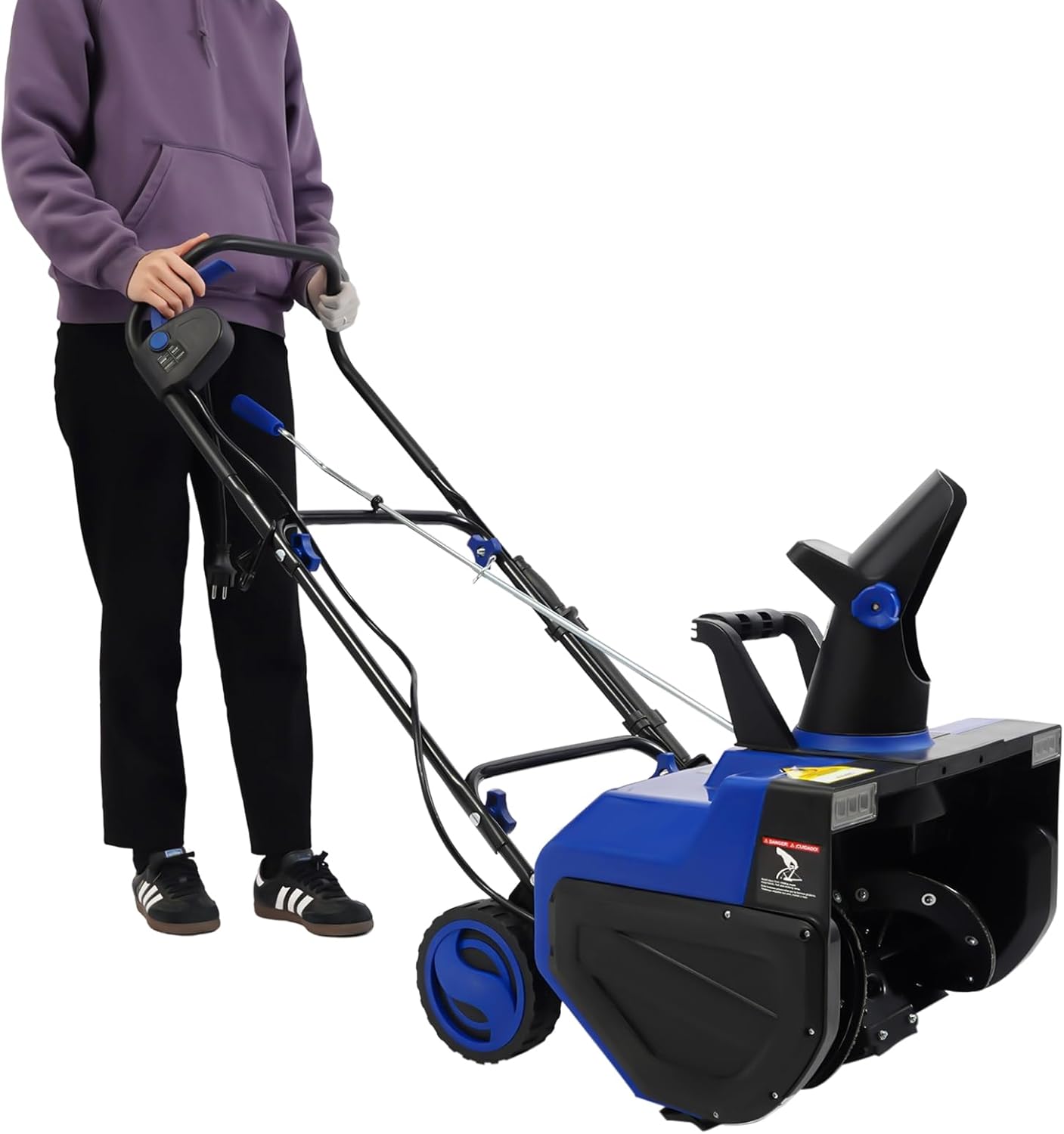 TaNeHaKi Fraise à neige électrique 2400 W Pelle à neige filaire avec lumières LED 180° réglable Machine de déneigement Largeur de travail 56 cm Profondeur de neige 33 cm Chasse-neige très efficace-Oakmypad