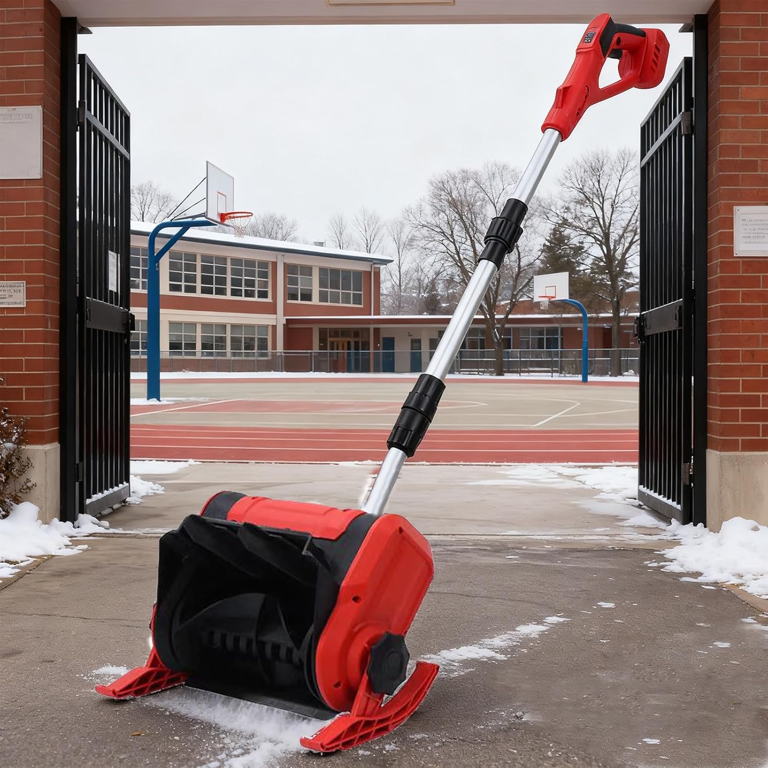 ORIDLECTAL Fraise à Neige Électrique, Déneigement Efficace, Deneigeuse Electrique, Moteur 1200W, Batterie 20V 4Ah, Portée 16cm, pour Allées, Léger et Pratique-Oakmypad