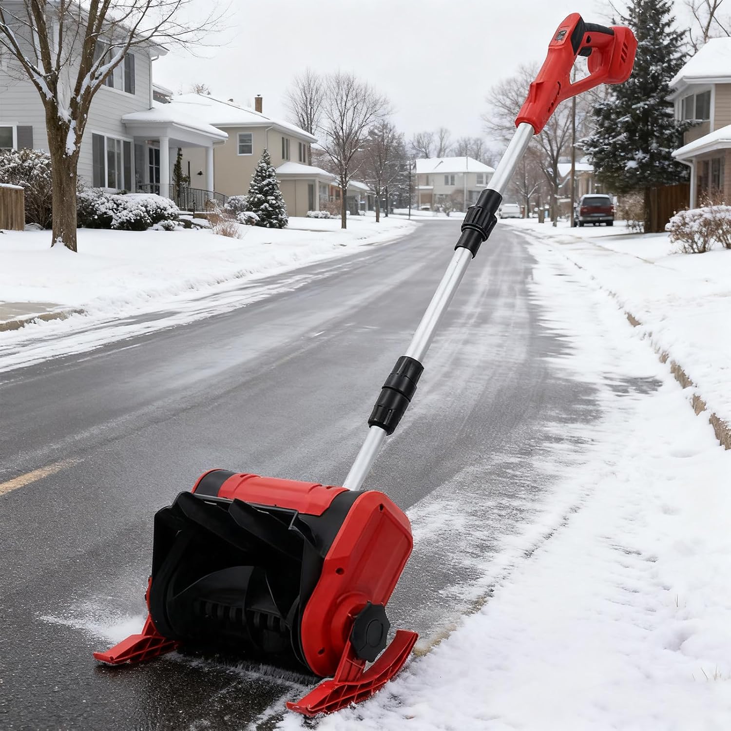 ORIDLECTAL Deneigeuse Electrique, Fraise a Neige Electrique, Déneigement Facile, avec Batterie 20V 4Ah, Moteur Haute Puissance 1200W, Portée 16cm, pour Allées, Léger-Oakmypad
