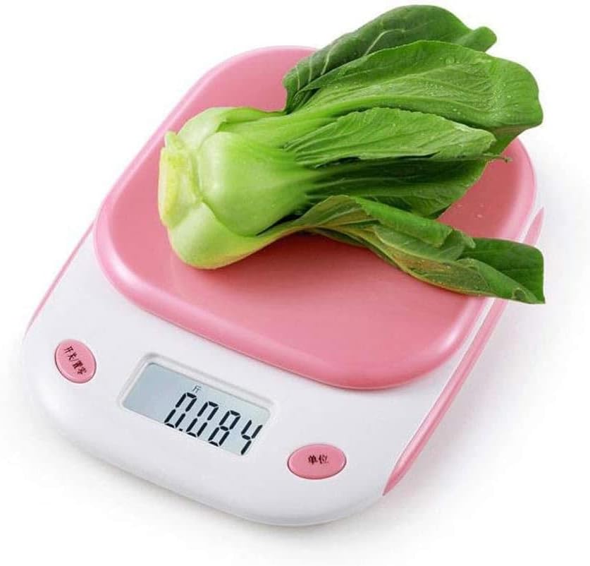 ZJFHEYUO Balance de Cuisine, Mini Balance électronique Portable, 3 kg, numérique, avec écran LCD, Fonction Tare, pour peser avec précision, Rose-Oakmypad