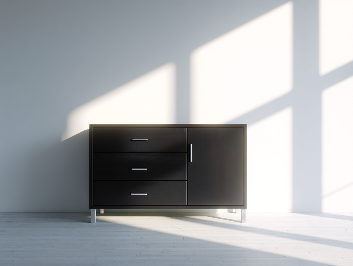 Meuble d'entrée en bois 120x45x78 cm - noir - style moderne avec rangement-Oakmypad