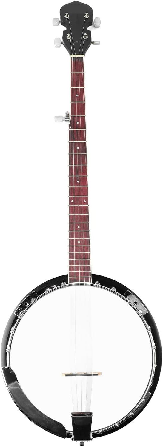 Banjo Classique à 5 Cordes, Banjo Pleine Taille avec Dos fermé pour Musiciens Professionnels et Débutants-Oakmypad
