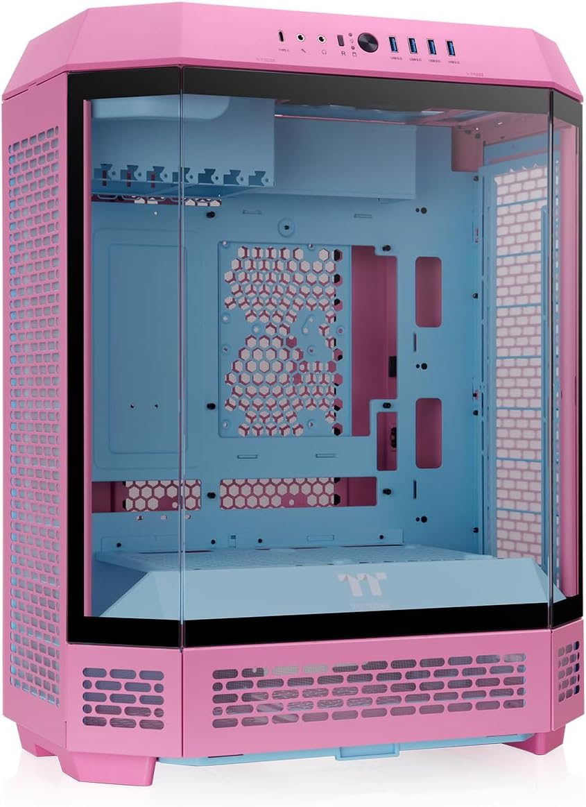 Thermaltake The Tower 600 Mid Tower Chassis Hidden Connector Bubble Pink-Oakmypad