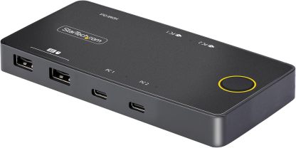 StarTech.COM Switch KVM USB-C à 2 Ports, Moniteur HDMI Simple 4K 60Hz -Double Ports PD 100W - Alimentation par Bus - Compatible USB Type-C/USB4/Thunderbolt 3/4 - Commutateur KVM (C2-H46-UC2-PD-KVM)-Oakmypad