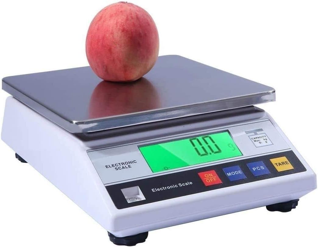 Balance de cuisine électronique Wlectronic, affichage numérique 10 kg/1 g, écran LCD rétroéclairé, idéale pour les usines, pâtisseries et pharmacies (une couleur - 10 kg/1 g , une couleur - 7,5 kg/0-Oakmypad