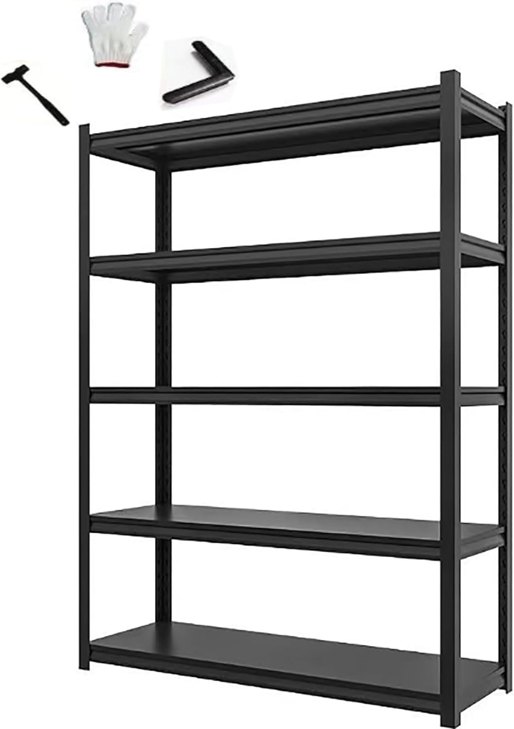 Étagère en métal durable à 5 niveaux pour garage, garde-manger, entrepôt, cuisine, organisation - Design robuste et réglable pour économiser de l'espace-Oakmypad