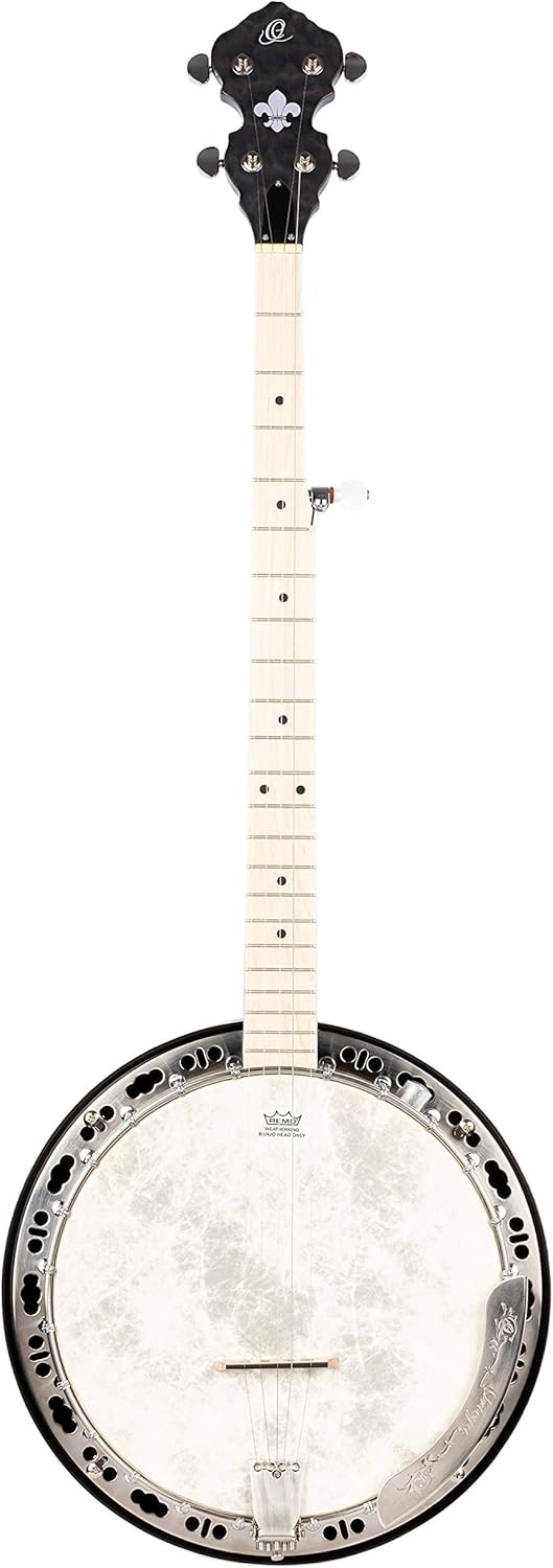 Ortega Obje400Tco-L Raven Series Banjo 5 String Lefty - Gris Anthracite Transparent + Housse de Transport-Oakmypad