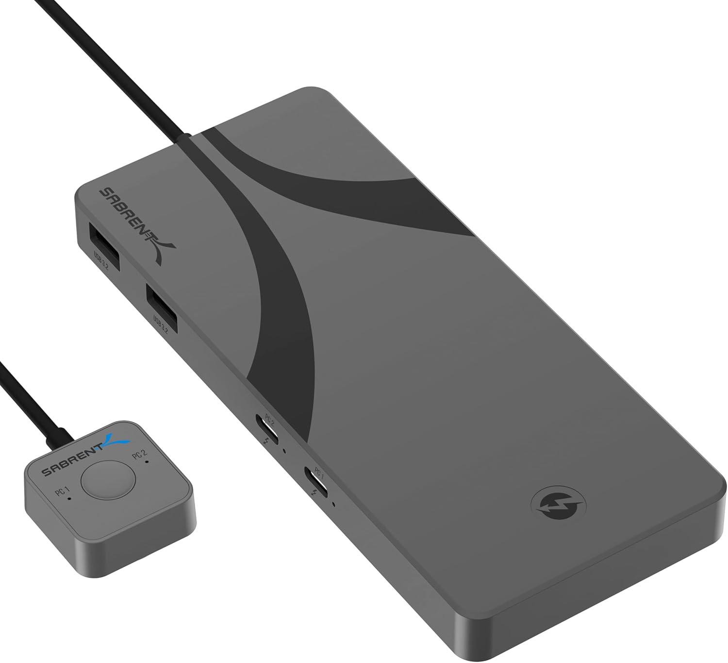 SABRENT Commutateur KVM Thunderbolt4, partage de périphériques avec 3 ports TB4 40 Gbit/s, 2 de charge USB-C 60W(PD 3.0) 4 ports USB-A 3.2x2 10 Gbit/s Résolution 4K144 Hz/8K60 Hz DSC (SB-TB4K)-Oakmypad