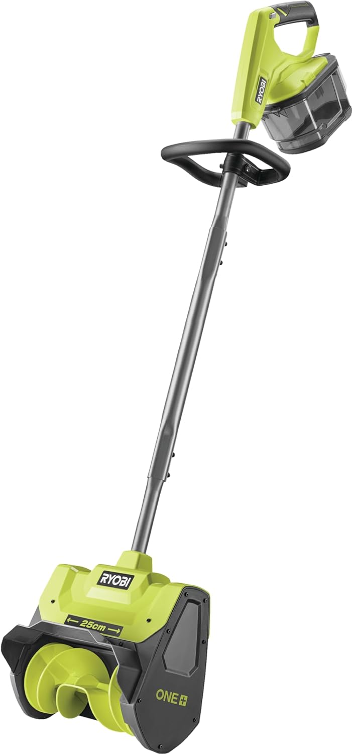 RYOBI - Fraise à Neige Sans Fil 18V ONE+ RY18ST25A-0 - Largeur de Déblaiement 25cm, Poignée Repliable, Compacte et Légère - Neige Fraîche, Allées, Terrasse - Batterie Non Incluse-Oakmypad