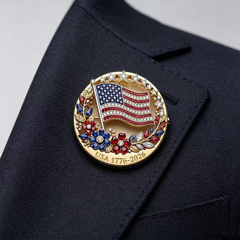 US 250th Anniversary Enamel Brooch Pin