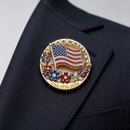 US 250th Anniversary Enamel Brooch Pin