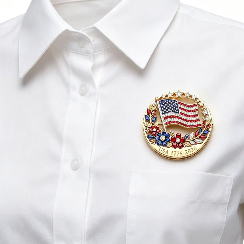 US 250th Anniversary Enamel Brooch Pin