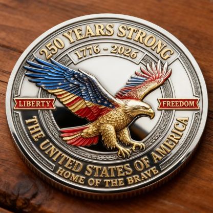 🏆Flash Sale 60% OFF - 🇺🇸 “250 Years Strong” United States Semiquincentennial Commemorative Coin 🦅✨