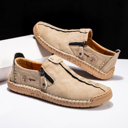 Men's Comfortable Leather Loafers 🔥 Side zipper Casual Fashion Non-slip Leather Boots