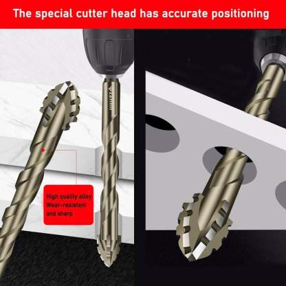 🔥New Four-Flute Sawtooth Eccentric Drill Bit Set(1 Set 6 PCS) 🔥