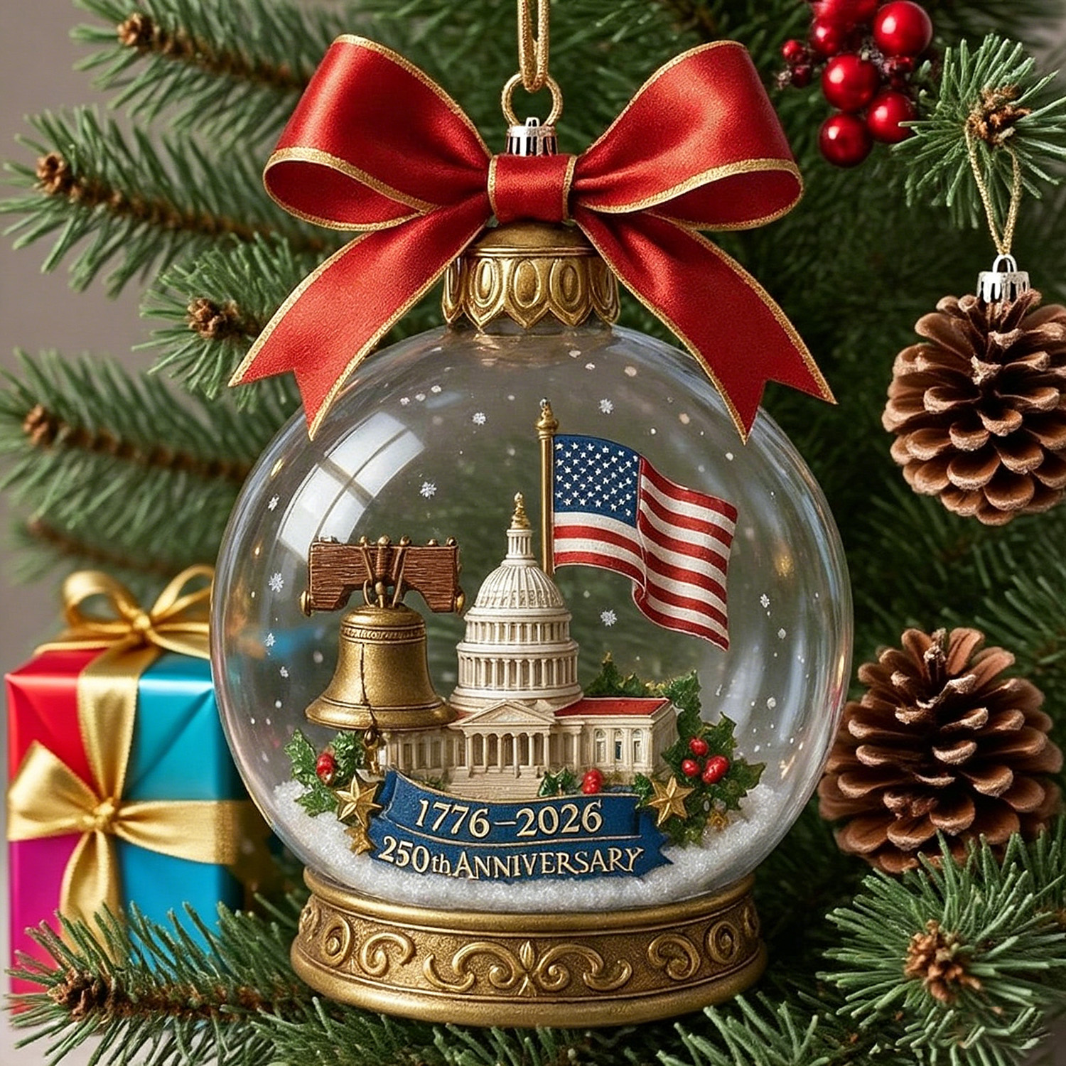 250 Years of Liberty Commemorative Ornament