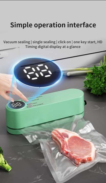 🥗 Keep Your Food Fresh – 49% OFF – ✨Mini Wireless Vacuum Sealer