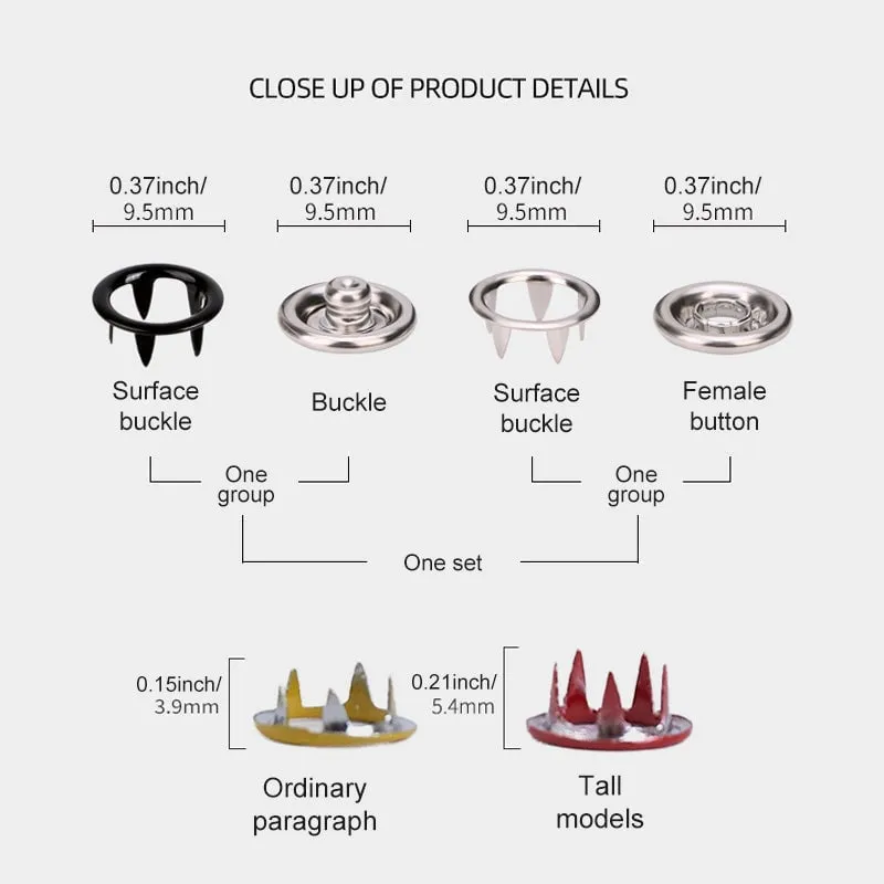 🔥Last Day 59% OFF🔥 Metal Snaps Buttons Kit