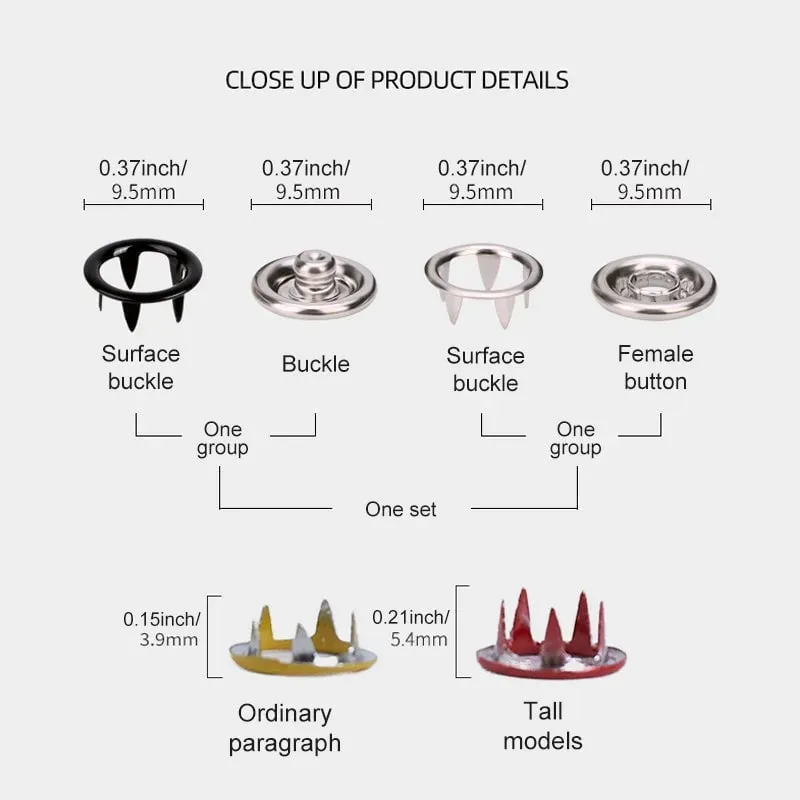 🔥Last Day 59% OFF🔥 Metal Snaps Buttons Kit
