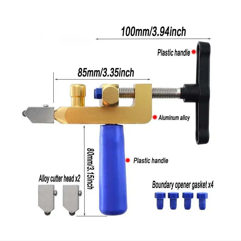 🔧Professional 2-in-1 Ceramic & Glass Tile Cutter - Portable Construction Hand Tool for Perfect Cuts