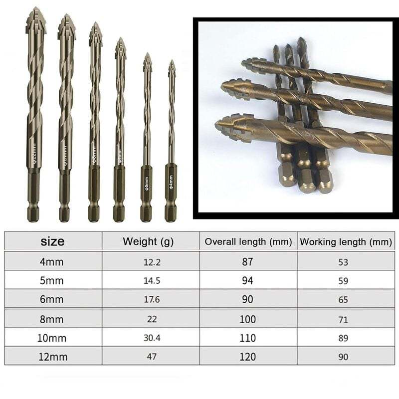 🔥New Four-Flute Sawtooth Eccentric Drill Bit Set(1 Set 6 PCS) 🔥