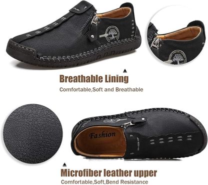 Men's Comfortable Leather Loafers 🔥 Side zipper Casual Fashion Non-slip Leather Boots
