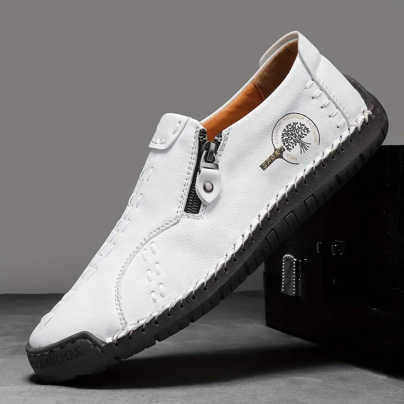 Men's Comfortable Leather Loafers 🔥 Side zipper Casual Fashion Non-slip Leather Boots