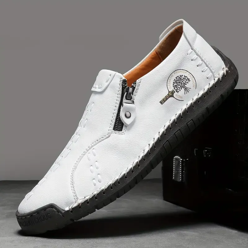 Men's Comfortable Leather Loafers 🔥 Side zipper Casual Fashion Non-slip Leather Boots